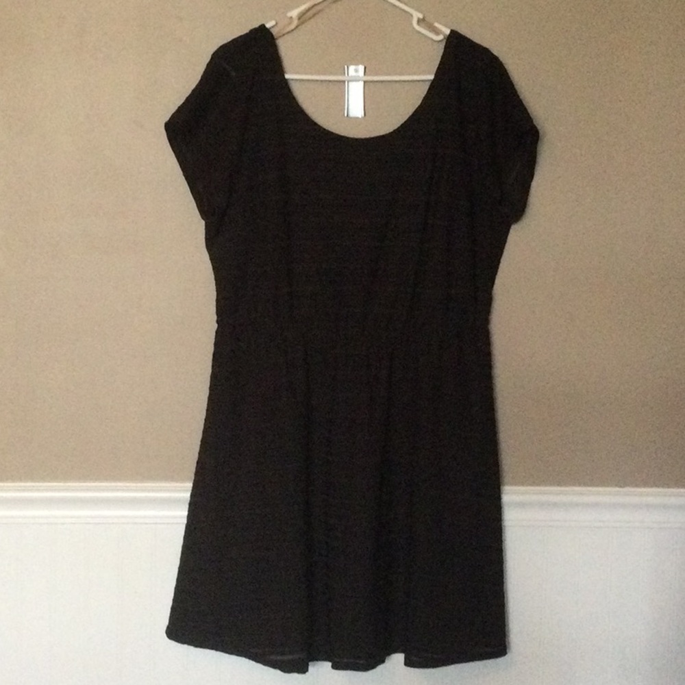 Womens Free 2 Luv plus sz 1x mini dress black